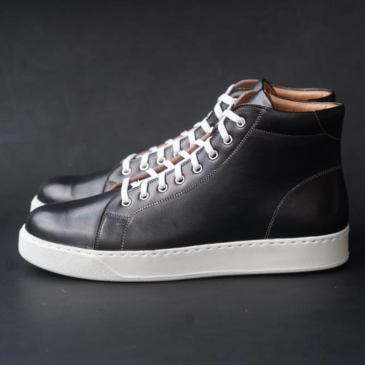 Songo High Top Rubber Sole Sneakers with Veg Tan Leather